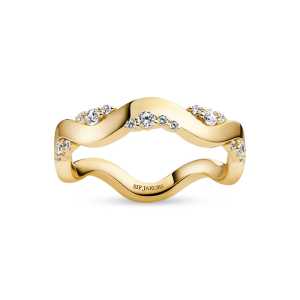 Ring Ellera Waves Altro Guld 17,2mm Sif Jakobs SJ-R2762-CZ-YG-54, handla denna klocka online eller i butik hos klockmaster