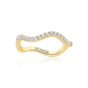 Ring Ellera Waves Guld 17,2mm Sif Jakobs SJ-R3869-CZ-YG-54, handla denna klocka online eller i butik hos klockmaster