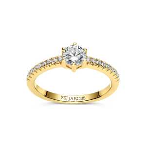 Ring Ellera Uno Grande Guld 17,2mm Sif Jakobs SJ-R42282-CZ-YG-54, handla denna klocka online eller i butik hos klockmaster