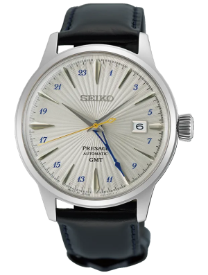 SEIKO Presage Cocktail Time GMT Silver Bullet 40.5mm SSK049J1, handla denna klocka online eller i butik hos klockmaster