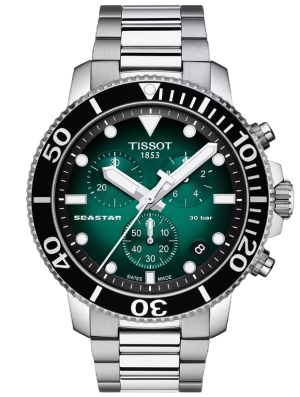 TISSOT Seastar 1000 Chronograph 45.5mm T1204171109101, handla denna klocka online eller i butik hos klockmaster