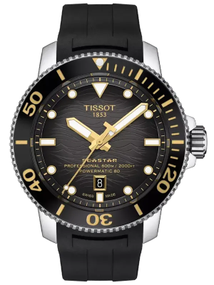 TISSOT Seastar 2000 Powermatic 80 46mm T1206071744101, handla denna klocka online eller i butik hos klockmaster
