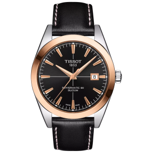 TISSOT Gentleman Automatic Gold Bezel 40mm T9274074605100, handla denna klocka online eller i butik hos klockmaster