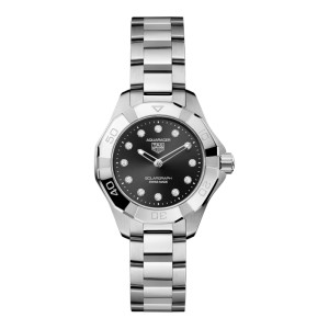 TAG Heuer WTCH AQU SOL 28 STE BLK PLAS STE WBP141G.BA0049, handla denna klocka online eller i butik hos klockmaster