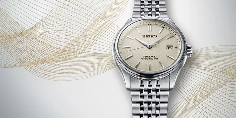 Seiko Presage med brun urtavla och automatverk