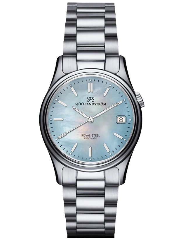 Sjöö Sandström Royal Steel Classic Automatic 36mm 008287, handla denna klocka online eller i butik hos klockmaster