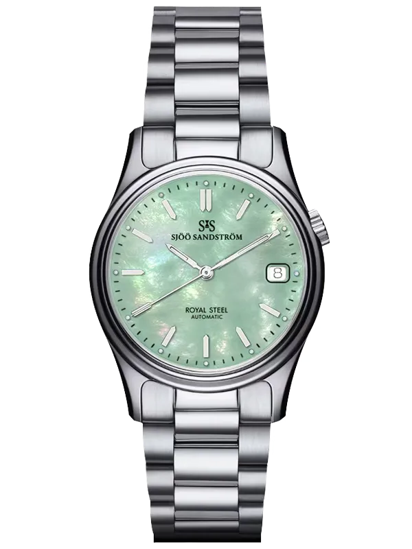 Sjöö Sandström Royal Steel Classic Automatic 36mm 008300, handla denna klocka online eller i butik hos klockmaster