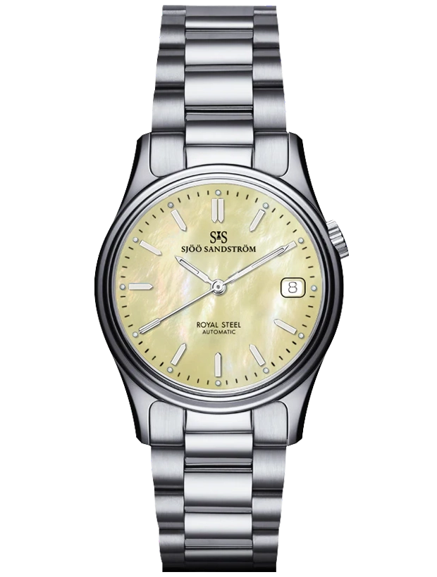 Sjöö Sandström Royal Steel Classic Automatic 36mm 008324, handla denna klocka online eller i butik hos klockmaster