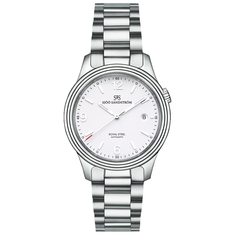 Sjöö Sandström Royal Steel Classic 41mm 008607, handla denna klocka online eller i butik hos klockmaster
