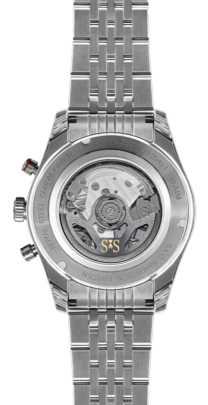 Sjöö Sandström Royal Steel Chronograph 40mm 021637, klocka som du kan handla till bra pris hos oss på Klockmaster.