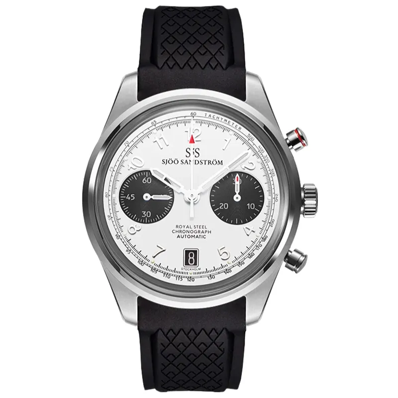 Sjöö Sandström Royal Steel Chronograph 40mm 021637, handla denna klocka online eller i butik hos klockmaster