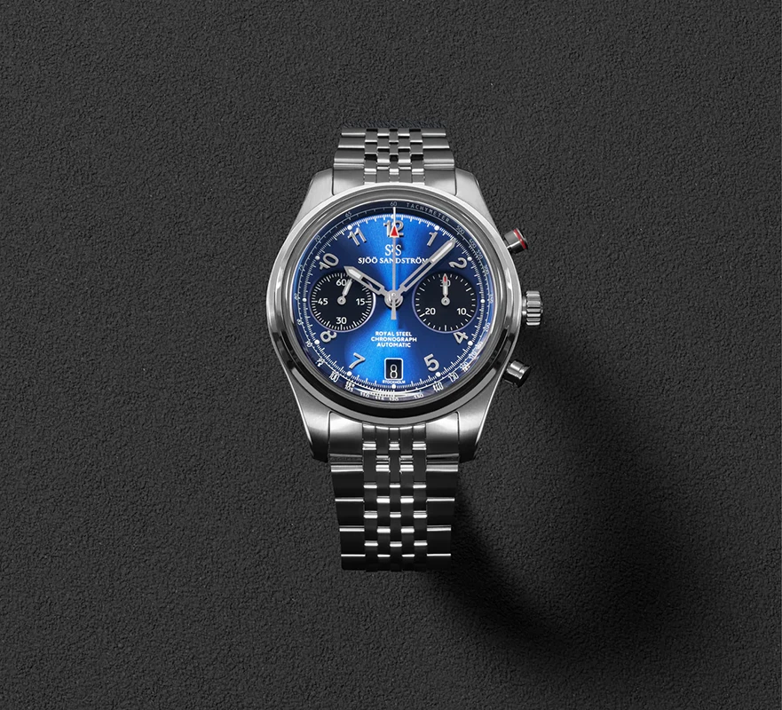 Sjöö Sandström Royal Steel Chronograph 40mm 021739, klocka som du kan handla till bra pris hos oss på Klockmaster.