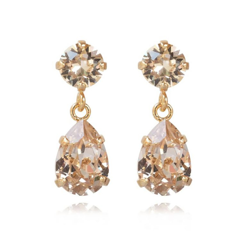 Caroline Svedbom Mini Drop Örhänge Guld och rosa  100000100319, handla denna klocka online eller i butik hos klockmaster