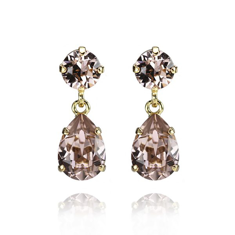 Caroline Svedbom Mini Drop Örhänge Guld och rosa  100000100619, handla denna klocka online eller i butik hos klockmaster