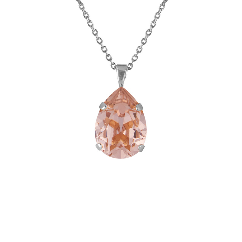 Caroline Svedbom Mini Drop Halsband Silver och rosa  100005100614, handla denna klocka online eller i butik hos klockmaster