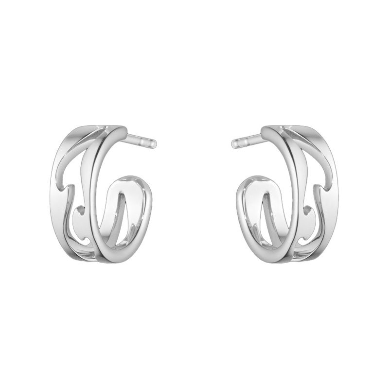 Georg Jensen Fusion Open Earhoop Vitt Guld  10016437, handla denna klocka online eller i butik hos klockmaster