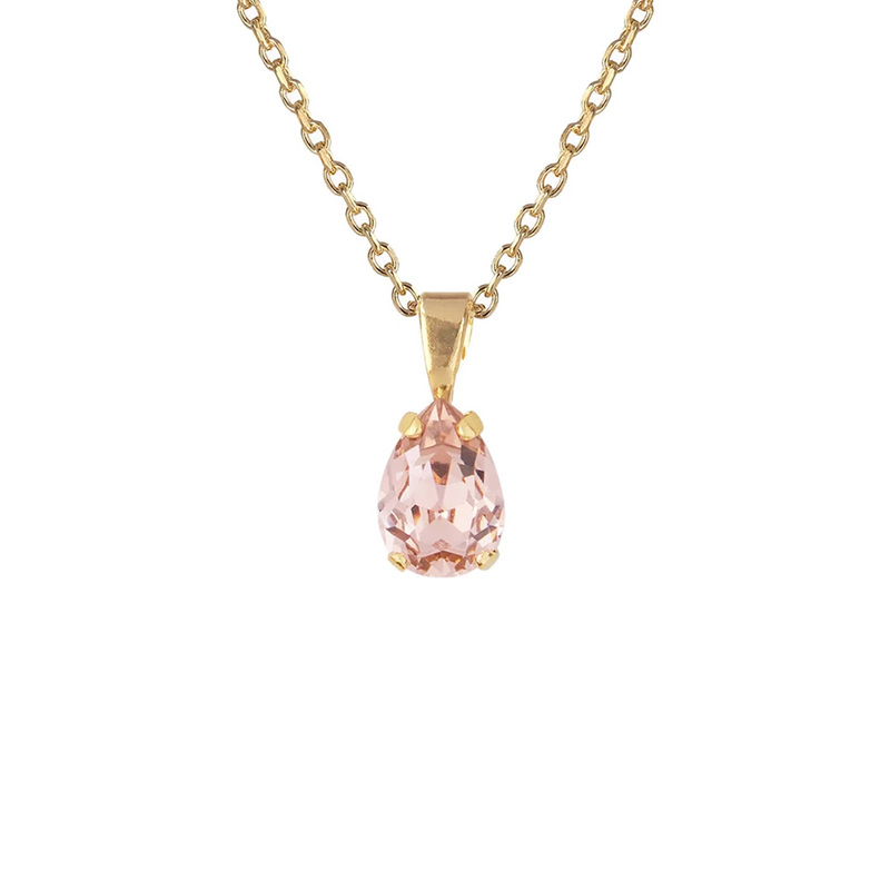 Caroline Svedbom Petite Drop Halsband Guld och rosa  100167100601, handla denna klocka online eller i butik hos klockmaster