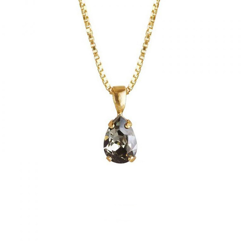 Caroline Svedbom Petite Drop Halsband Guld och grå  100167102301, handla denna klocka online eller i butik hos klockmaster