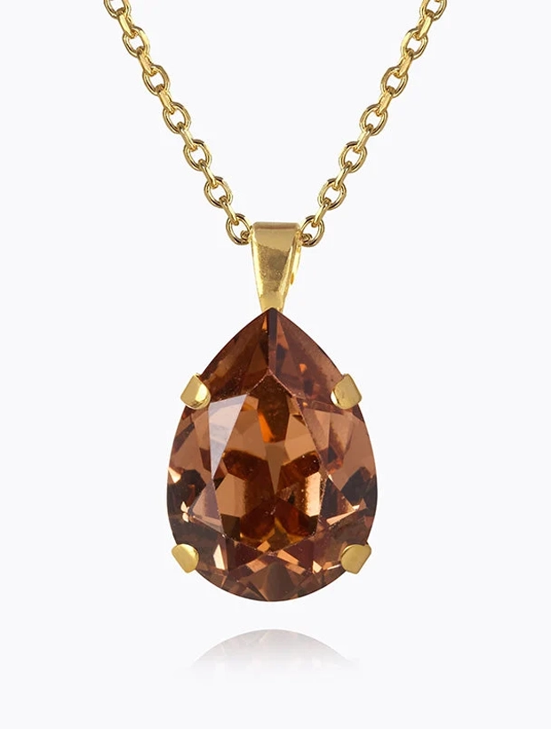 Caroline Svedbom Mini Drop Halsband - Guld / ReCreated Light Smoked Topaz 100275139701, handla denna klocka online eller i butik hos klockmaster
