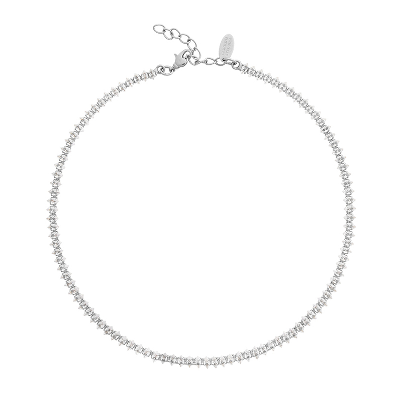 Caroline Svedbom Crystal Navette Halsband Rhodium Silver  101215100101, handla denna klocka online eller i butik hos klockmaster