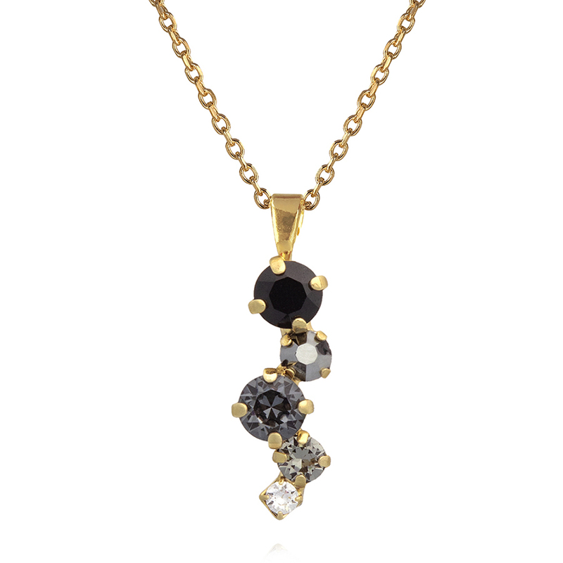 Caroline Svedbom Elina Halsband Guld Svart Kombo   101216121101, handla denna klocka online eller i butik hos klockmaster