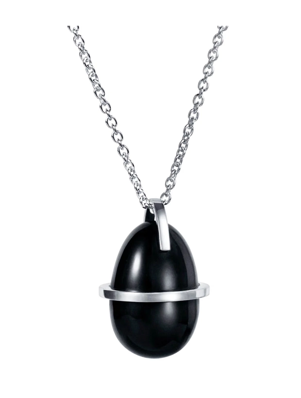Efva Attling Slick and Black Halsband Silver/Svart 11-100-02436-0080, handla denna klocka online eller i butik hos klockmaster