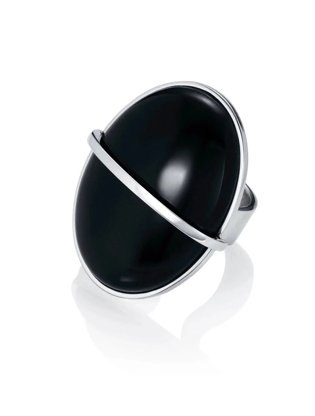 Efva Attling Slick and Black Ring 17,5mm Silver/Svart 13-100-02438-1750, klocka som du kan handla till bra pris hos oss på Klockmaster.