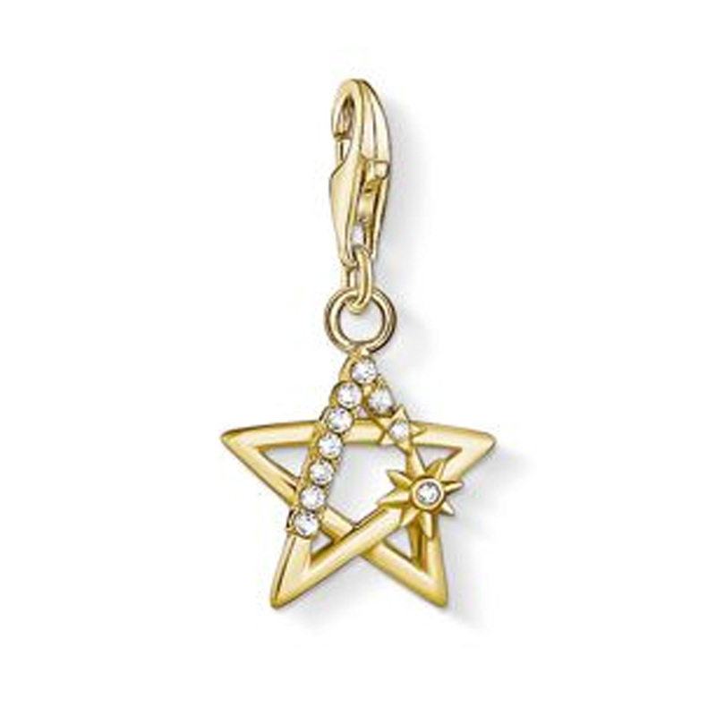 Thomas Sabo Charm Pendant Star - Guld 1851-414-14, handla denna klocka online eller i butik hos klockmaster