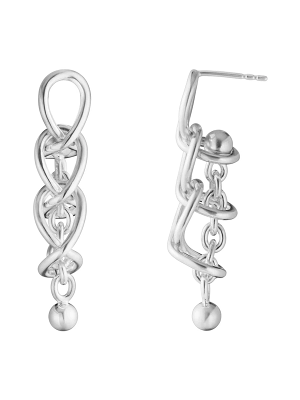 Georg Jensen Örhängen Weft - Silver 20002036, klocka som du kan handla till bra pris hos oss på Klockmaster.