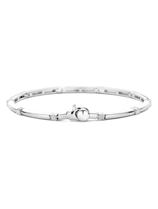 Ti Sento Classic Rectangular Zirconia Bangle Medium - Silver 23099ZI/M-18CM, klocka som du kan handla till bra pris hos oss på Klockmaster.