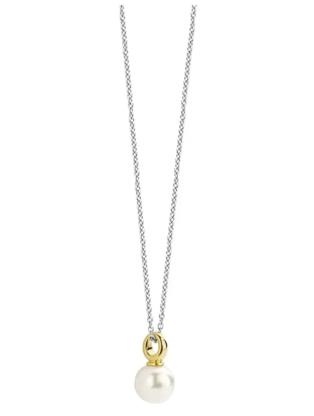 Ti Sento Milano Halsband med pärla - Guld/Silver 34037YP/42, klocka som du kan handla till bra pris hos oss på Klockmaster.