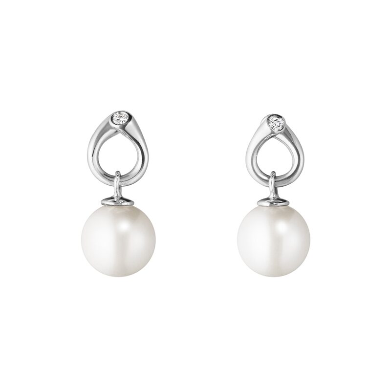 Georg Jensen Örhängen Magic - Silver/Vit 3519817, handla denna klocka online eller i butik hos klockmaster