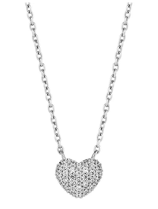 Ti Sento Zirconia Heart Halsband - Silver 3899ZI/42, handla denna klocka online eller i butik hos klockmaster