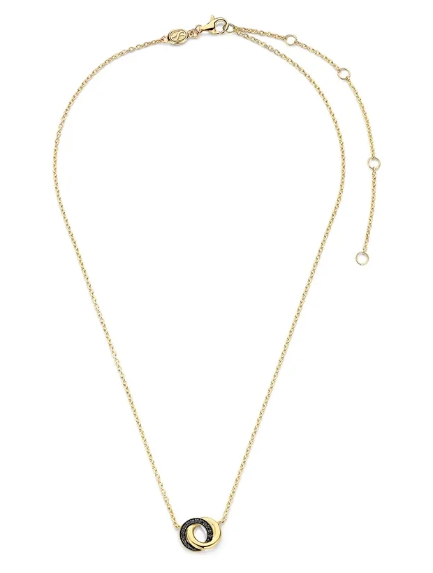 Ti Sento Forever Connected Black Zirconia Halsband - Guld/Svart 3915BY/42, klocka som du kan handla till bra pris hos oss på Klockmaster.