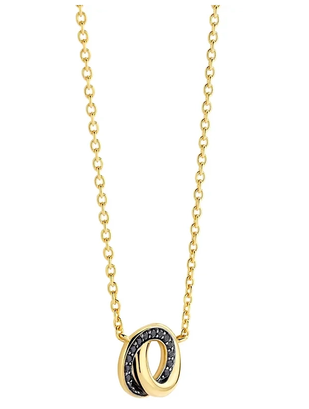 Ti Sento Forever Connected Black Zirconia Halsband - Guld/Svart 3915BY/42, klocka som du kan handla till bra pris hos oss på Klockmaster.