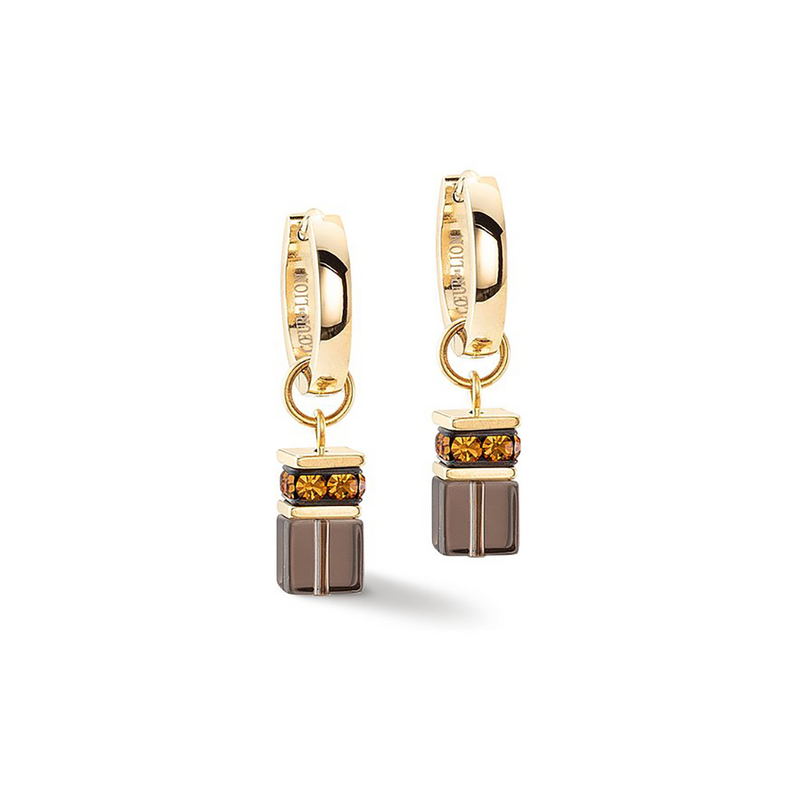 Coeur de Lion Örhängen med stift Brown-Gold  452421-1116-, handla denna klocka online eller i butik hos klockmaster