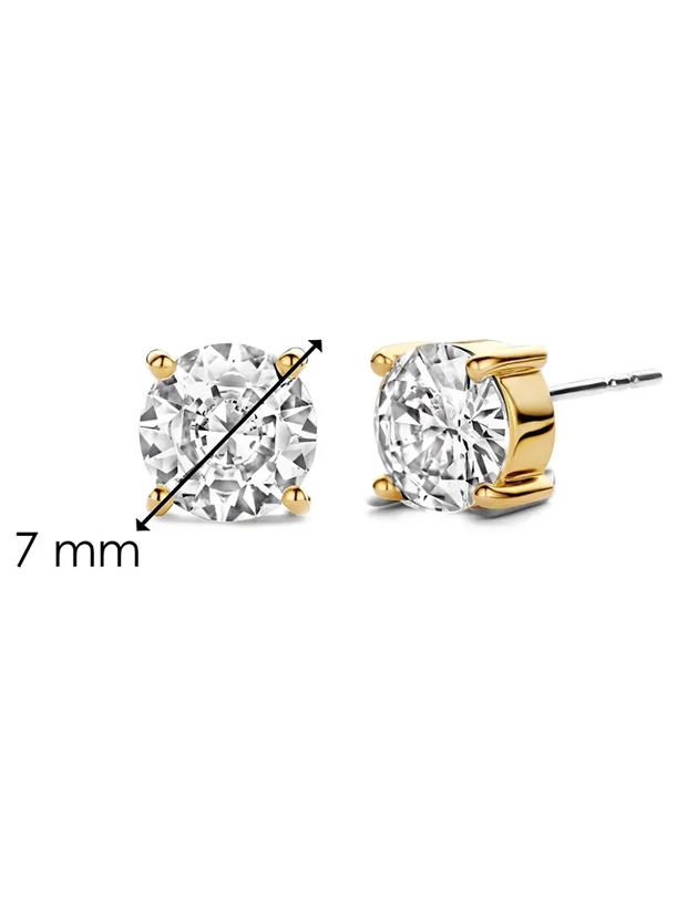 Ti Sento Classic Zirconia Earstuds 7mm - Guld 7319ZY, klocka som du kan handla till bra pris hos oss på Klockmaster.