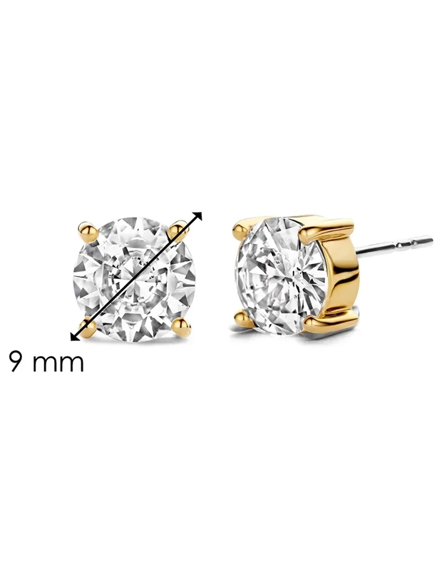 Ti Sento Classic Zirconia Earstuds 9mm - Guld 7321ZY, klocka som du kan handla till bra pris hos oss på Klockmaster.