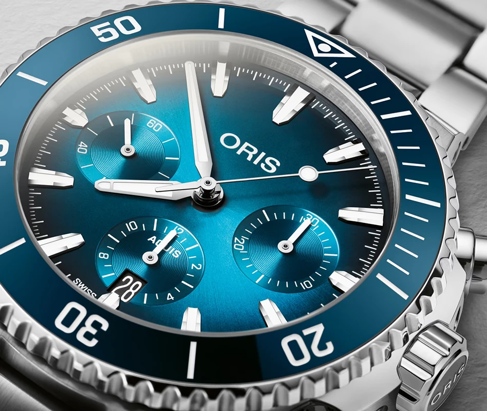 ORIS Aquis Chronograph 43.5mm, klocka som du kan handla till bra pris hos oss på Klockmaster.