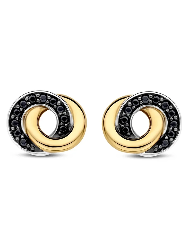 Ti Sento Forever Connected Black Zirconia Örhängen - Guld/Svart 7784BY, klocka som du kan handla till bra pris hos oss på Klockmaster.