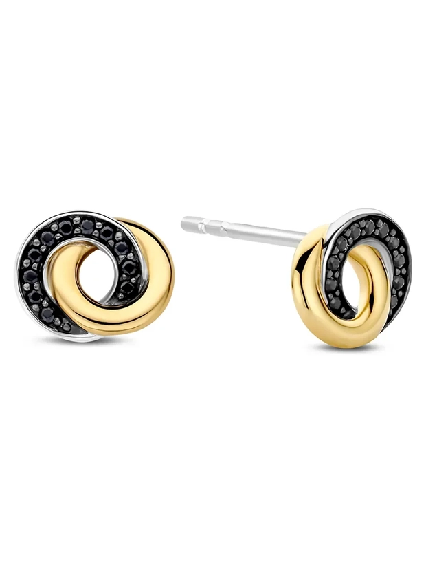 Ti Sento Forever Connected Black Zirconia Örhängen - Guld/Svart 7784BY, handla denna klocka online eller i butik hos klockmaster