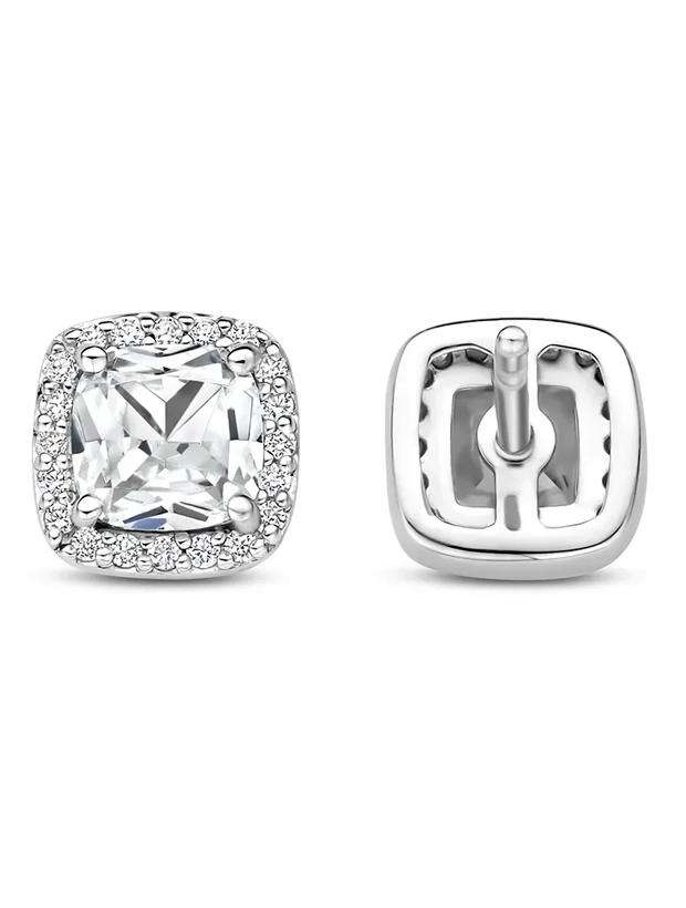 Ti Sento Classic Square Zirconia Earstuds - Silver 78029ZI, klocka som du kan handla till bra pris hos oss på Klockmaster.