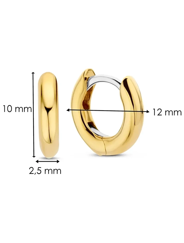 Ti Sento Classic Huggies Vermeil Örhängen 12mm - Guld 7811YS, klocka som du kan handla till bra pris hos oss på Klockmaster.