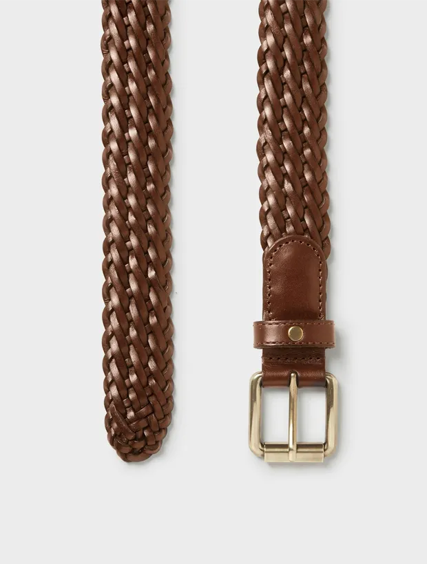 Saddler Grahn Flätat Läderbälte 80cm - Brun 785770002080, klocka som du kan handla till bra pris hos oss på Klockmaster.