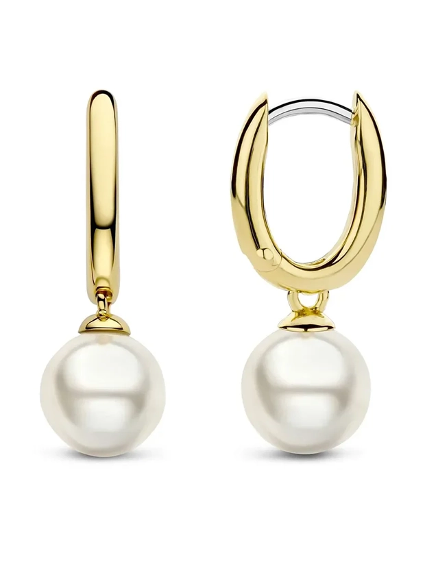 Ti Sento Pearl Hoops Örhängen - Guld 7939YP, klocka som du kan handla till bra pris hos oss på Klockmaster.