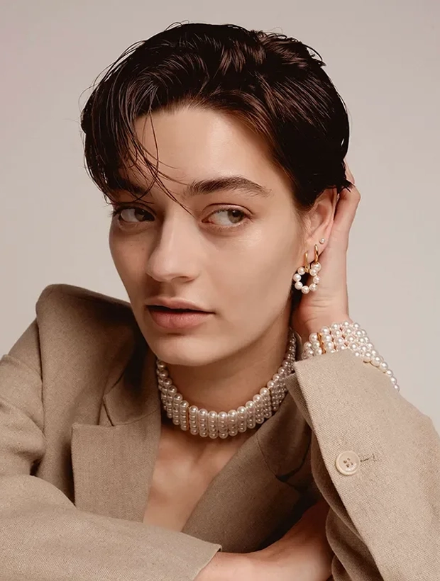 Ti Sento Pearl Hoops Örhängen - Guld 7939YP, klocka som du kan handla till bra pris hos oss på Klockmaster.