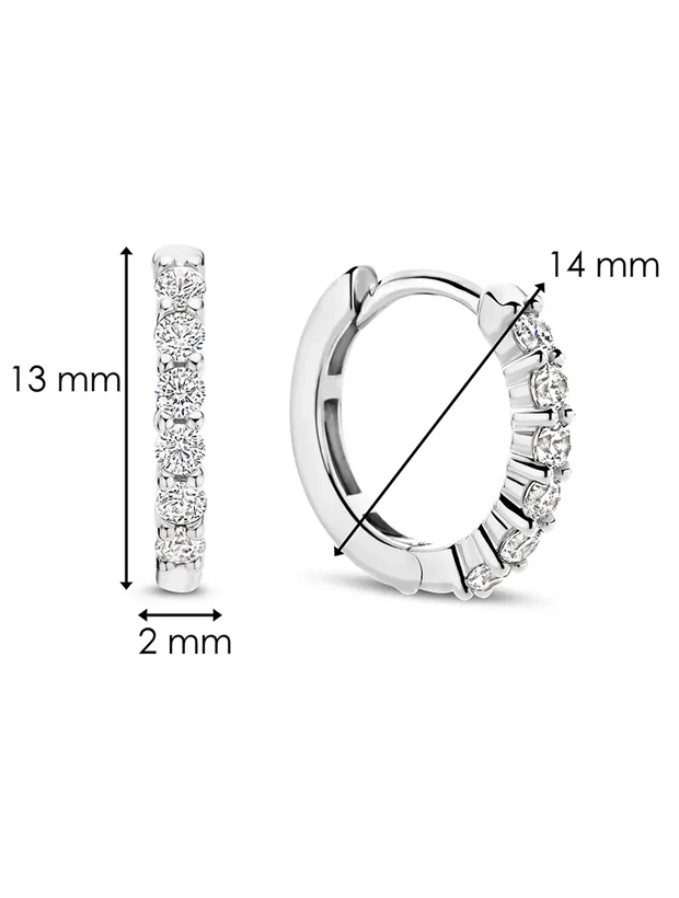 Ti Sento Tennis Small Hoops 14mm - Silver 7957ZI, klocka som du kan handla till bra pris hos oss på Klockmaster.