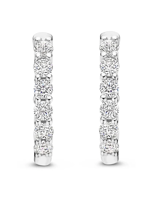 Ti Sento Tennis Small Hoops 14mm - Silver 7957ZI, klocka som du kan handla till bra pris hos oss på Klockmaster.