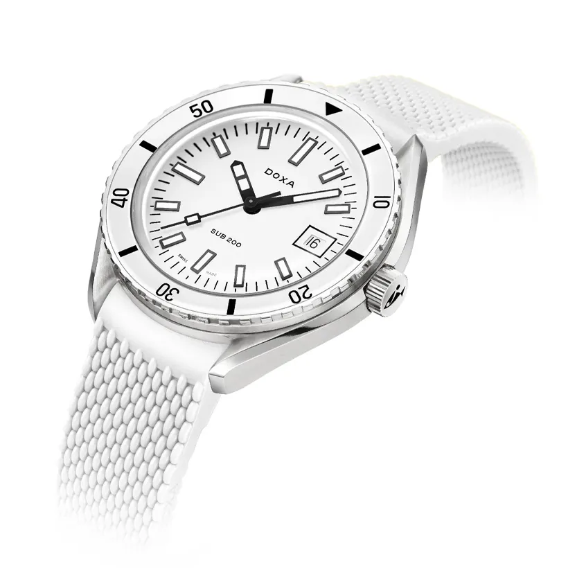 DOXA SUB 200 Whitepearl 42mm 799.10.011.23, klocka som du kan handla till bra pris hos oss på Klockmaster.
