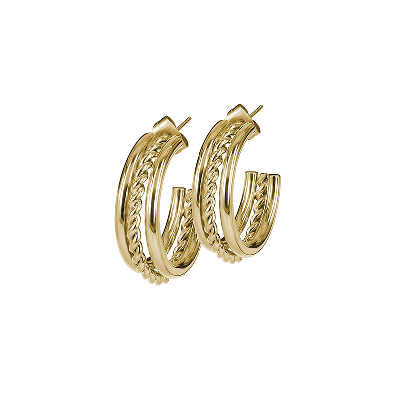 Astrid och Agnes Örhängen Twist - Guld AA358153, handla denna klocka online eller i butik hos klockmaster